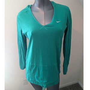 Nike Green Hooded Shirt Women Size L